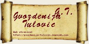 Gvozdenija Tulović vizit kartica